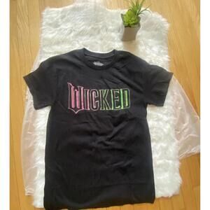 Wicked Graphic T-Shirt - S Size - Black with Colorful Print